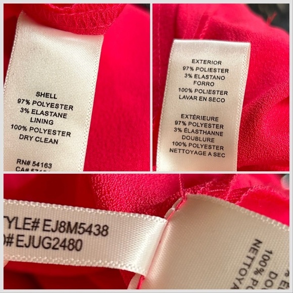 NWT Eliza J Red Off-the-shoulder Bell Sleeve Tie Waist Jumpsuit Sz 6 - Picture 15 of 16